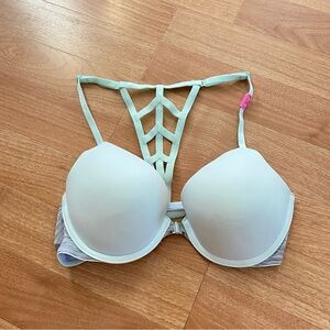 NWT PINK Mint Green Strappy Push Up Bra